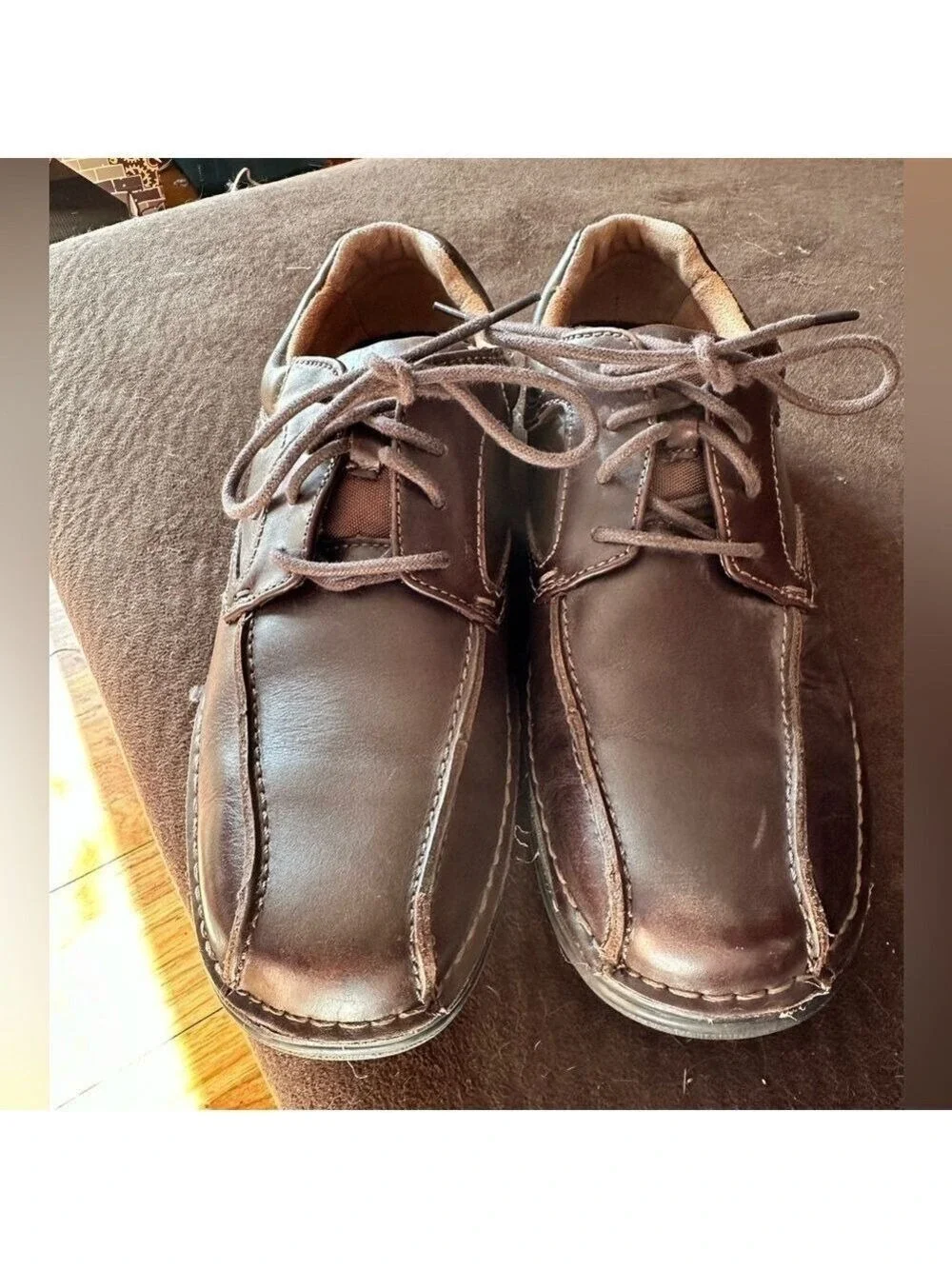 Nunn Bush Lites Mens Brown Princeton Oxford Lightweight Dress Shoes